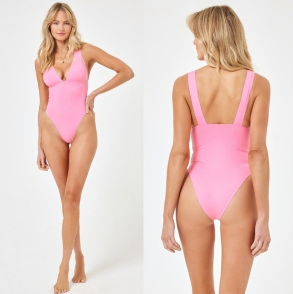 NWT | L*SPACE Seamless Fused Katniss One Piece Guava